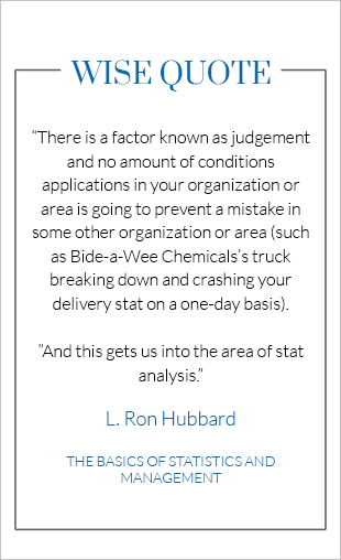 WISE quotes from L. Ron Hubbard management technology